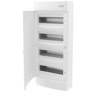 Caja de fusibles de montaje superficie IP40 4 filas para 48 módulo puerta blanca