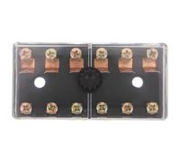 Caja de Fusibles de Seis Vías 6x30 MM para Vehículo y Barco | Base Tubular, Terminales Atornillables y Alta Compatibilidad de Cableado, para Paneles Rv y Automoción