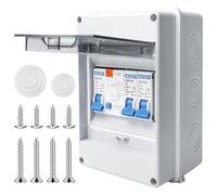 Caja de fusibles de superficie IP65, distribuidor pequeño para montaje en superficie, disyuntor de 32 A, interruptor de separación CA 16 A + 160 A, caja de distribución para casa/oficina/centro
