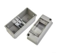 Caja de fusibles de unidad de consumo para garaje de 2 vías con 40 A 30 mA RCD y 2 MCBs, fila de interruptor horizontal, carcasa de plástico ignífugo IP65 (2 vías)