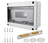 Caja de fusibles empotrada: caja de distribución, caja de fusibles, 12 módulos, IP65, para espacios húmedos, distribuidor pequeño, 1 fila