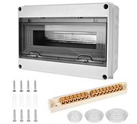 Caja de fusibles empotrada: caja de distribución, caja de fusibles, 15 módulos, IP65, para espacios húmedos, distribuidor pequeño, 1 fila