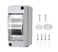 Caja de fusibles empotrada: caja de distribución, caja de fusibles, 2 módulos, IP65, para espacios húmedos, distribuidor pequeño, 1 fila