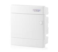 Caja de fusibles empotrada IP40 de 1 fila 8 módulos puerta blanca