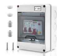 Caja de fusibles empotrada, IP65 impermeable, caja de distribución en superficie, bloque de terminales de cobre HT5, interruptor RCD FI de 40 A, 10 A 16 A MCB, cable prefabricado, para caravanas y