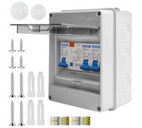 Caja de fusibles empotrada, IP65 resistente al agua, caja de distribución de superficie pequeña, distribuidor pequeño con 1 fila para 5 módulos, subdistribución, interruptor de separación AC 16 A+160