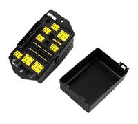 Caja de fusibles for Coche de 16 vías, 12v/24V, con 7 relés, protección de Circuito, Bloque de distribución de energía automotriz, Centro de Control de relés(Only Box)
