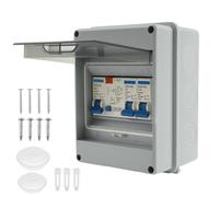 Caja de fusibles, IP65, ultrasegura, 150 x 110 x 90 mm, distribuidor pequeño, disyuntor de 63 A, interruptor de aire, caja de distribución para casa/oficina/centro comercial