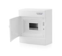 Intratec Cuadro Eléctrico de Superficie 1 Fila - IP40 Caja de Distribución para 8 Módulos con Puerta Blanca para una Instalación Fácil en Hogar y Comercio - 236 x 396 x 102 mm