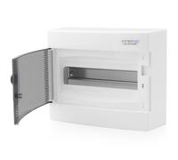 Intratec Cuadro Eléctrico de Superficie 1 Fila - IP40 Caja de Distribución para 12 Módulos con Puerta Transparente para una Instalación Fácil en Hogar y Comercio - 287 x 236 x 112 mm