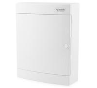 Caja de fusibles montaje superficie IP40 2 filas para 24 módulos puerta blanca