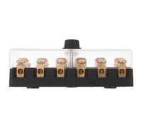 Caja de Fusibles para Automóvil de Seis Circuitos 6x30mm | Gestión Multicanal Compacta, Base Tubular y Estructura de Caja, para Vehículos Recreativos y Camiones