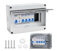 Caja de fusibles para proyectar, caja de distribución con disyuntor Fi IP65, caja de distribución de corriente para caravana, garaje, taller, villa, disyuntor 63A, separador CA 2x16 20A + 32