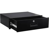 Caja de gabinete de 19 pulgadas, montaje en rack DJ, cajón profundo con cerradura con llave 3U