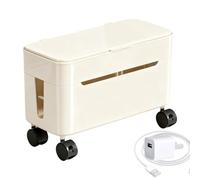 Caja de gestión de cables, almacenamiento de cables para evaluación, ignífugo con ruedas de bloqueo, funda ventilada de disipación de calor, contenedor de accesorios eléctricos para el hogar, oficina
