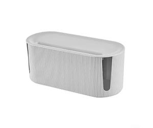 Caja de gestión de cables, caja de enchufe grande para ocultar regletas y almacenamiento de correctores de cables, contenedor de alambre de plástico como cable de escritorio para ordenar y organizador