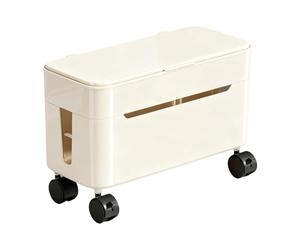 Caja De Gestión De Cables | Caja Dee Almacenamiento Dre Alambre Con Ruedas | Organizador Dre Cables Dee Cargador Des Mesa | Cajaa Des Almacenamiento Deee Regleta Deee Energía Para El Hogar, Oficina, D