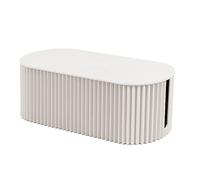 Caja de gestión de Cables Cheotime, Organizador de Cable de plástico de plástico para el Escritorio Soporte de Alambre de múltiples usos para enrutador, Tira de alimentación (Blanco)