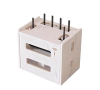 Caja de gestión de cables de madera, enrutador WiFi, adorno de almacenamiento, elegante estante de color para el hogar y la oficina, ordena cables y mejora la decoración