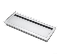 Caja de gestión de cables integrada con cepillo de polvo de construcción de aleación de aluminio y operación silenciosa del tirón (tapa plateada)