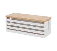 Caja de gestión de cables, organizador de almacenamiento con tapa para ahorrar espacio, escritorio, área, armario de cocina, centro de entretenimiento, 12.59 x 4.92 x 4.92 pulgadas