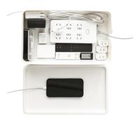 Caja de gestión de Cables, Organizador de Cable, Cubierta de Corrector de gestión de Cables, Organizador de Cables de extensión, Soporte de Enchufe múltiple para Toma de Corriente