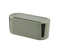 Caja de gestión de cables para escritorio con líneas limpias e ingeniería práctica para apoyar el uso organizado de la tecnología (verde)