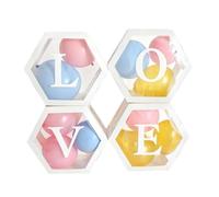 Caja De Globos Con Letras, Caja De Globos, Transparente, Para DecoracióN De Baby Shower, Para NiñAs,Regalo Transparente Para El DíA De San ValentíN, CumpleañOs, Fiesta, Fiesta De Bebé, Nombre