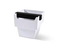 Caja de golpe ABS de estilo clásico, herramienta de barista mejorada, mejor manipulación antideslizante, Compatible con negro, organizador de posos de café expreso(White)