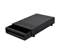 Caja de Golpe de Café, Cajón de Cubo de Espresso Espesado, Tipo de cajón Café Ground Knock Contenedor Acero Inoxidable, para el Hogar Oficina Restaurante Cafetería (Negro)