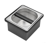 Caja de golpe de café de acero inoxidable de gran capacidad con base antideslizante estable (S)