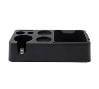 Caja de golpe de café, soporte multiusos para portafiltro de café, estación de manipulación de café absorbente de golpes de gran capacidad con base de soporte, organizador de