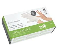 Caja de guantes, guantes desechables, guantes de protección desechables, guantes de vinilo, guantes de vinilo, talla M, caja de 100 guantes sin polvo, resistentes 102100 JP Herramientas