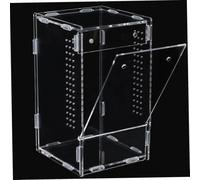 Caja de hábitat de araña saltadora Terrario de araña Caja de acrílico Transparente para Anfibios para arañas Artrópodos Anfibios Suministros para Mascotas..