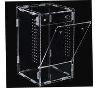 Caja de hábitat de araña saltarina, terrario de araña, Caja acrílica Transparente para Anfibios, Kit de Accesorios para Saltar.