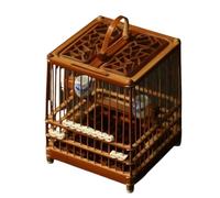 Caja de hábitat para Reptiles Jaula de Saltamontes Cuadrada for almacenar grillos Superior Tallada portátil Hecha a Mano(Magpie Plum Blossom)