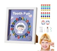 Caja de hadas de dientes, caja de recuerdo de primer tooth | Display Memorial para niños | Foto de dientes para niños y organizador conmemorativo para niños, regalo de cumpleaños y ducha para