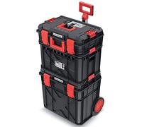Caja de herramientas 3 en 1, con ruedas, resistente al agua y al polvo, de plástico, 546 x 380 x 970 mm