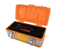Caja de herramientas ABS de acero inoxidable con bandeja extraíble separada para un fácil acceso (14 pulgadas)