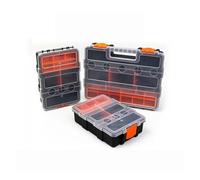 Caja de Herramientas Caja de herramientas plástico, caja almacenamiento, piezas portátil, con rejilla múltiple, organizadores tornillos for maleta Proyecto(220x135x120mm)