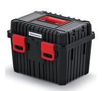 Caja de herramientas con organizador en la tapa, portaherramientas, cierre de sujeción, plástico, 445 x 360 x 337 mm (A)