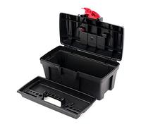 Caja de herramientas con portaherramientas integrado para taller, garaje, cierres de pinza de plástico ABS (300 x 167 x 150 mm)