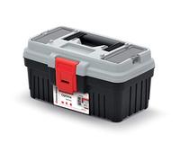 Kistenberg Caja de herramientas con portaherramientas, mango ergonómico, ABS 296 x 178 x 153 mm gris