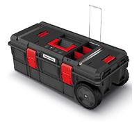 Caja de herramientas con ruedas para taller, caja de herramientas, con separadores, capacidad de carga de hasta 50 kg, plástico, 795 x 380 x 307 mm, serie modular X-Block