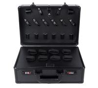 Caja de Herramientas Cortes De Pelo,Peluquero Profesional Estilista Viaje Carry Case Tijeras Tijeras Peines Clipper Box-Con Bloqueo De Contraseña,Ajuste Tijeras Y Trimmer Rodamientos