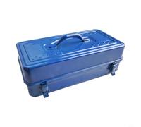 Caja de herramientas de acero para taller, garaje y organización de herramientas del hogar, construida con láminas de metal de larga duración y sistema de cierre de pestillo resistente (45 x 24 x 15
