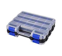Caja de herramientas de doble cara, organizador de piezas pequeñas, caja de herramientas para tornillos, tuercas, clavos, pernos, organizador