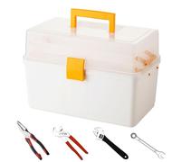 Caja de Herramientas de Mantenimiento de Electricista con 2 Compartimentos, Organizador de Hardware con múltiples Compartimentos, Caja de, Caja de Almacenamiento con 2 Compartimentos y múltiples