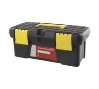 Caja de herramientas de plástico de 10 pulgadas diseñada para almacenar accesorios de taladro eléctrico, suministros de hardware y equipos de taller pequeños