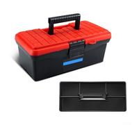 Caja de herramientas duradera de doble nivel con varillas robustas para mayor resistencia, cuenta con caja separada para piezas pequeñas y optimizada para herramientas de mantenimiento y reparación (B